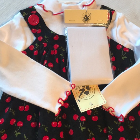 SOLD XP NEW pinafore 3 pc set! HTF cherries ❤️ 🍒 - Picture 2 of 4